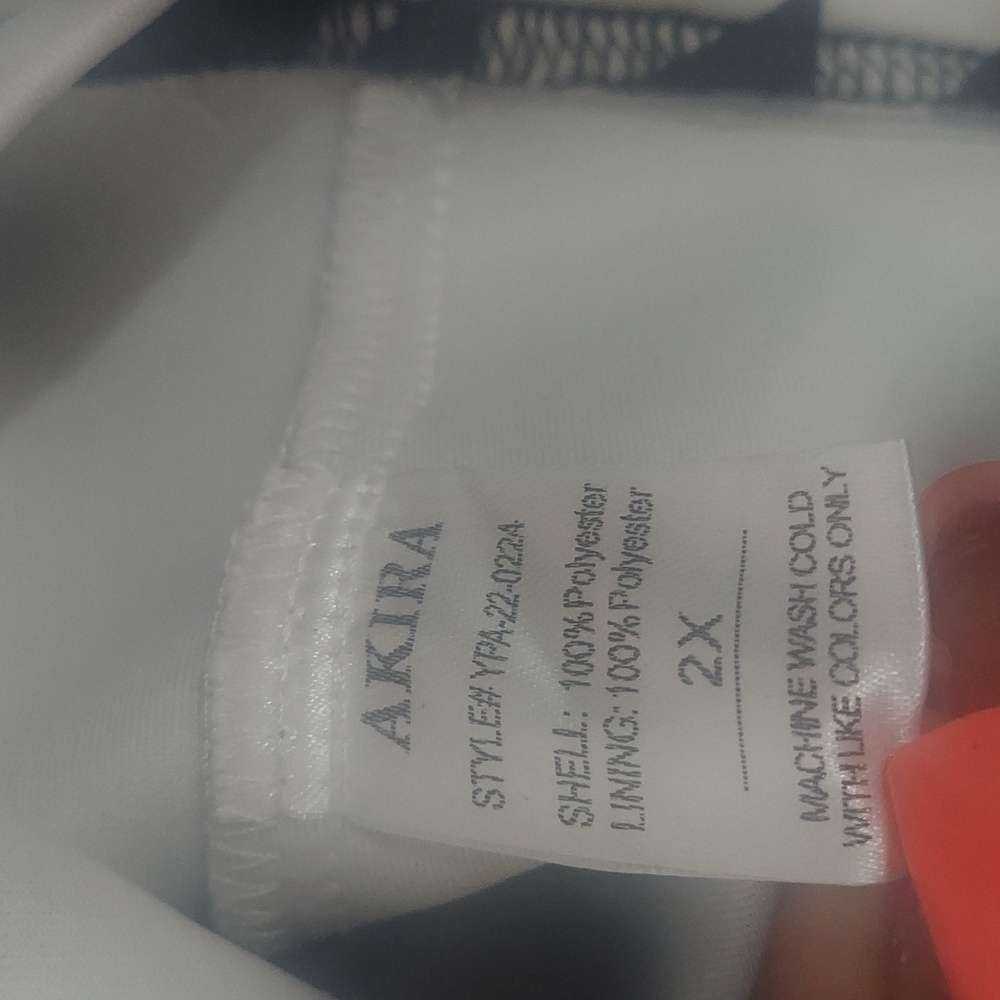 AKIRA Black and White Geometric Bomber Jacket - Picture 9 of 9